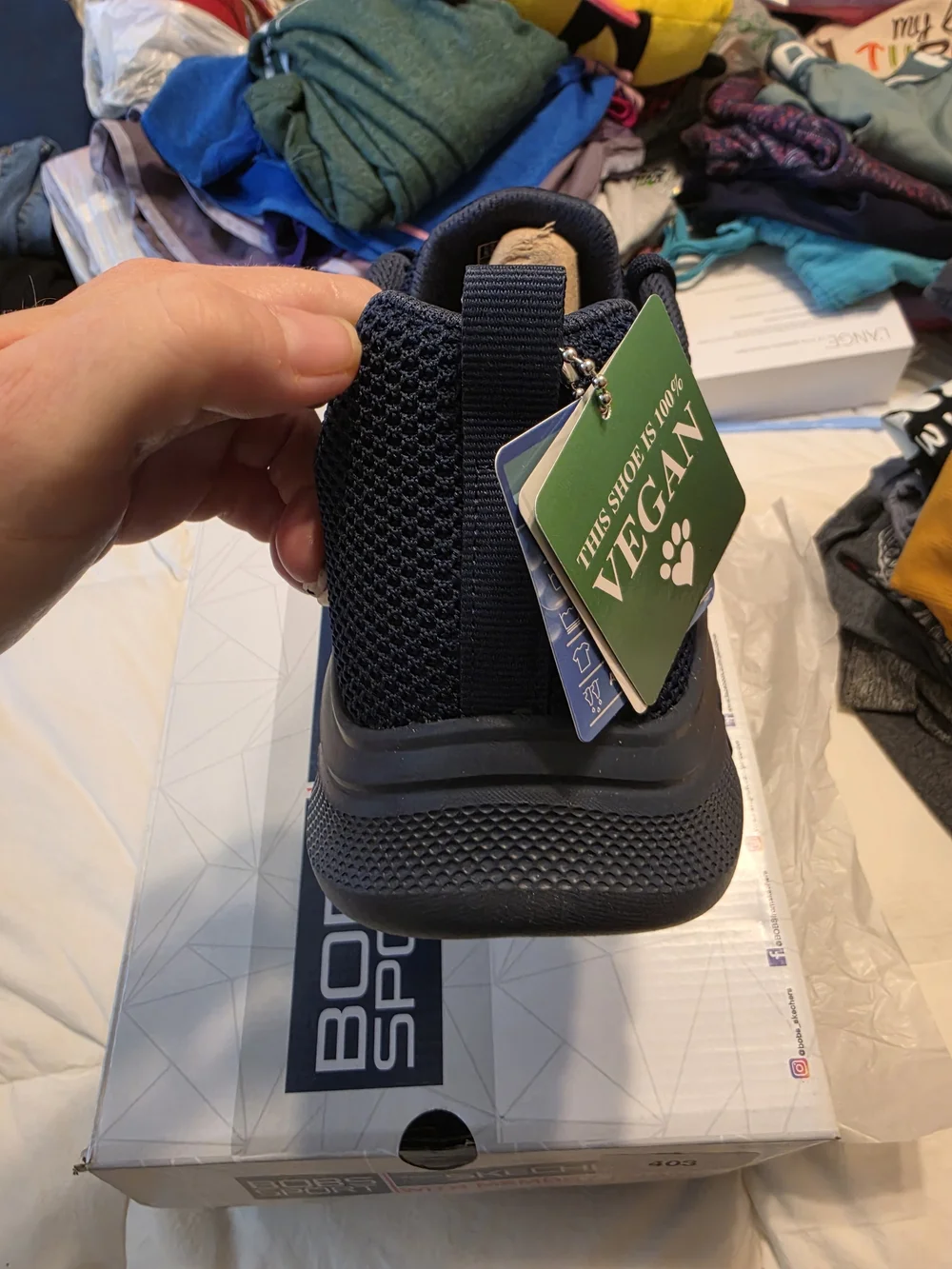 Skechers Men’s Navy Memory Foam Slip-On Sneaker